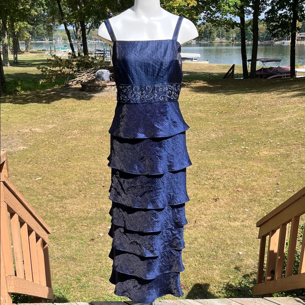 R&M Richards tiered & bedazzled maxi dress 14 (12)